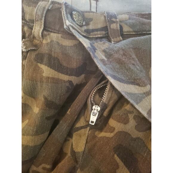 R13 X-Over Jeans In Camo Mid-Rise Sz 24 Grunge R13WM0035-15 (B - Picture 6 of 11